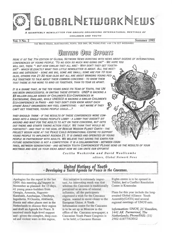 Peace Child Newsletter Summer 1995